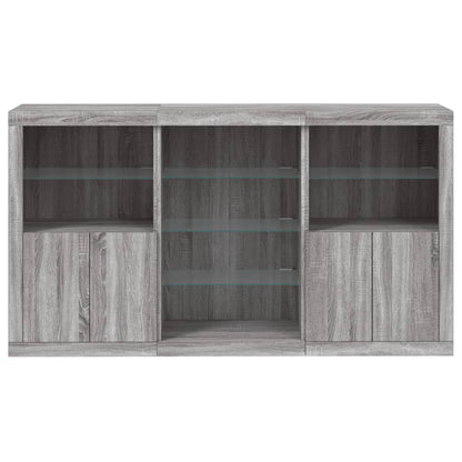 Dressoir Met Led-Verlichting 8,5X37X00 Cm Eiken Grijs sonoma