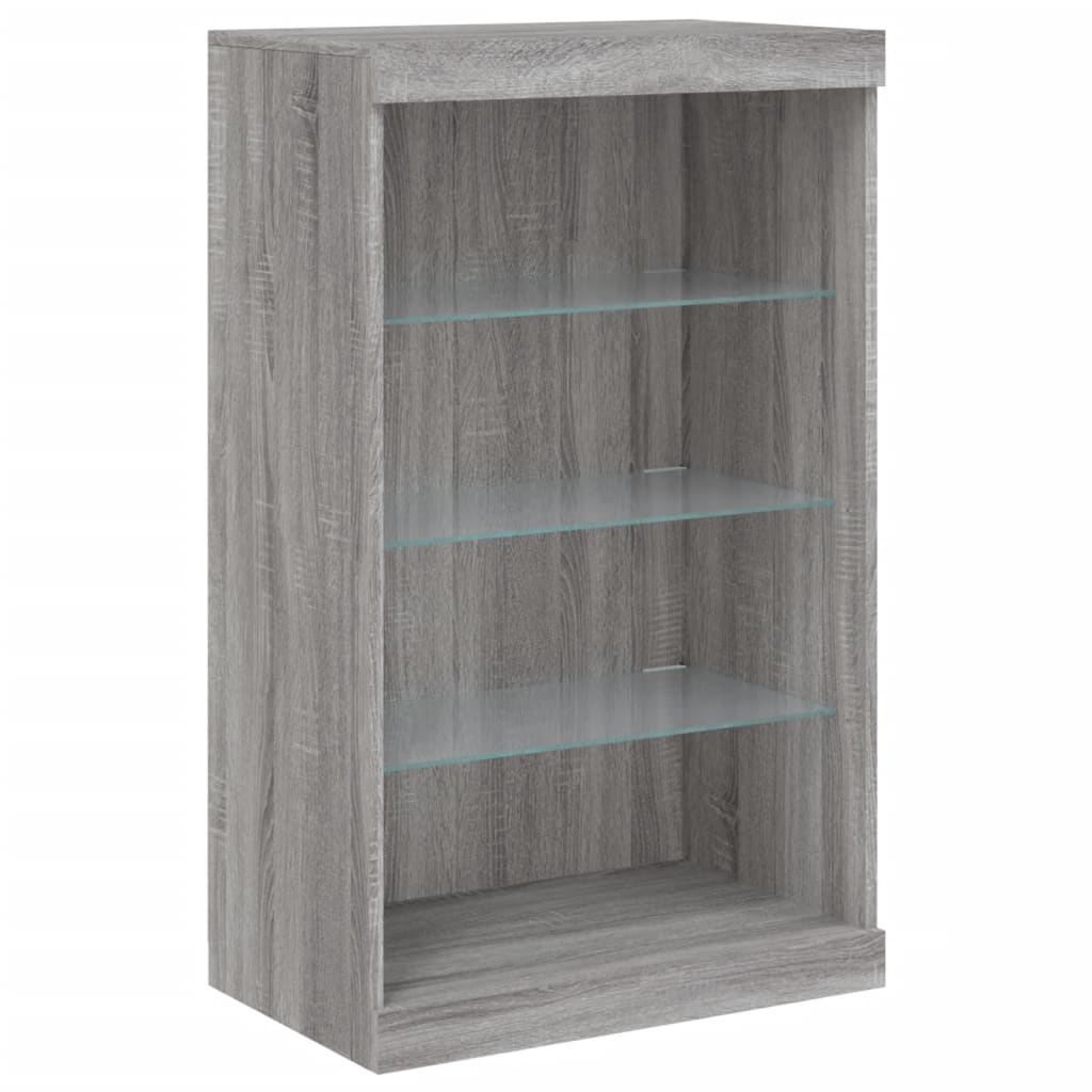 Dressoir Met Led-Verlichting 8,5X37X00 Cm Eiken Grijs sonoma