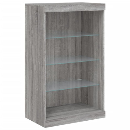 Dressoir Met Led-Verlichting 8,5X37X00 Cm Eiken Grijs sonoma