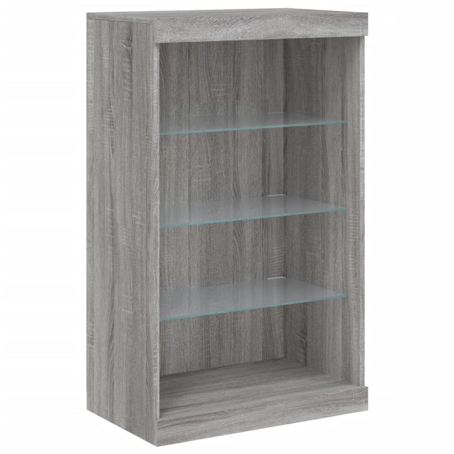 Dressoir Met Led-Verlichting 8,5X37X00 Cm Eiken Grijs sonoma