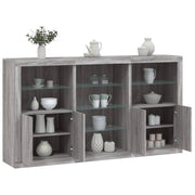 Dressoir 181,5x37x100 cm grijs sonoma eiken