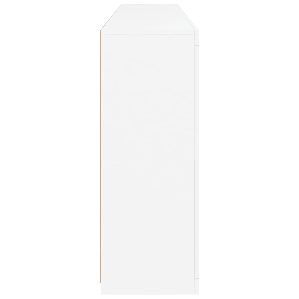 Dressoir Met Led-Verlichting 202X37X00 Cm Wit