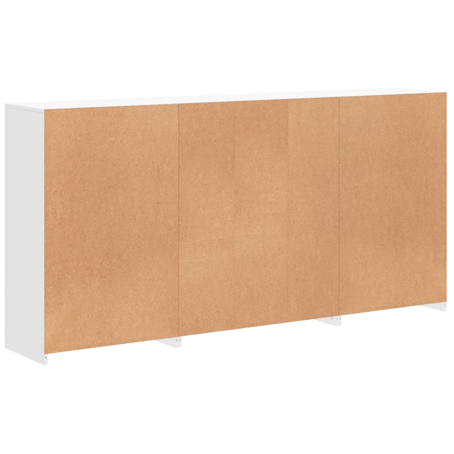Dressoir Met Led-Verlichting 202X37X00 Cm Wit