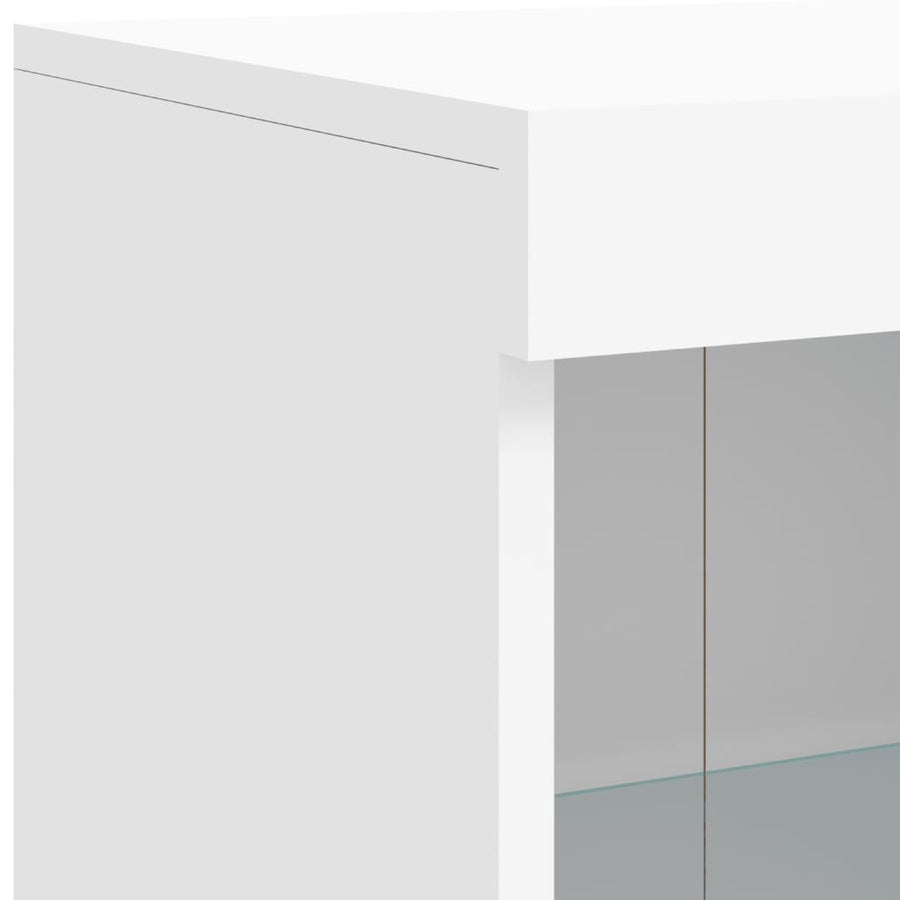 Dressoir Met Led-Verlichting 202X37X00 Cm Wit