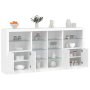 Dressoir 202x37x100 cm wit LED