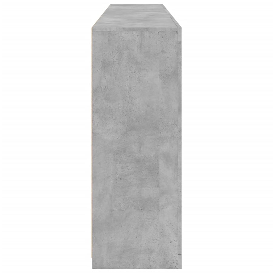 Dressoir Met Led-Verlichting 202X37X00 Cm Betongrijs
