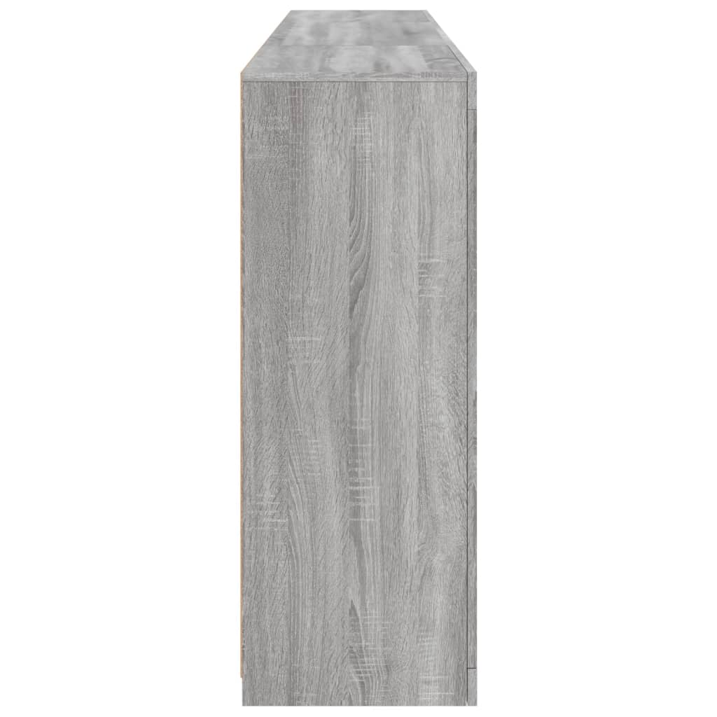 Dressoir Met Led-Verlichting 202X37X00 Cm Eiken Grijs sonoma