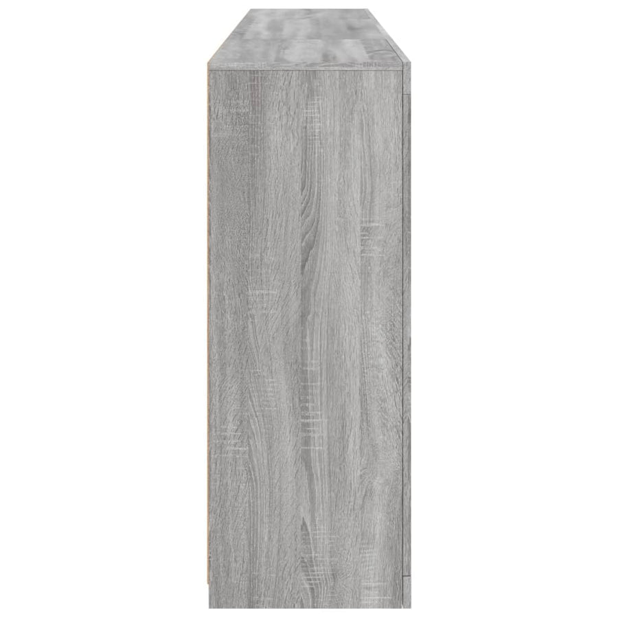 Dressoir Met Led-Verlichting 202X37X00 Cm Eiken Grijs sonoma