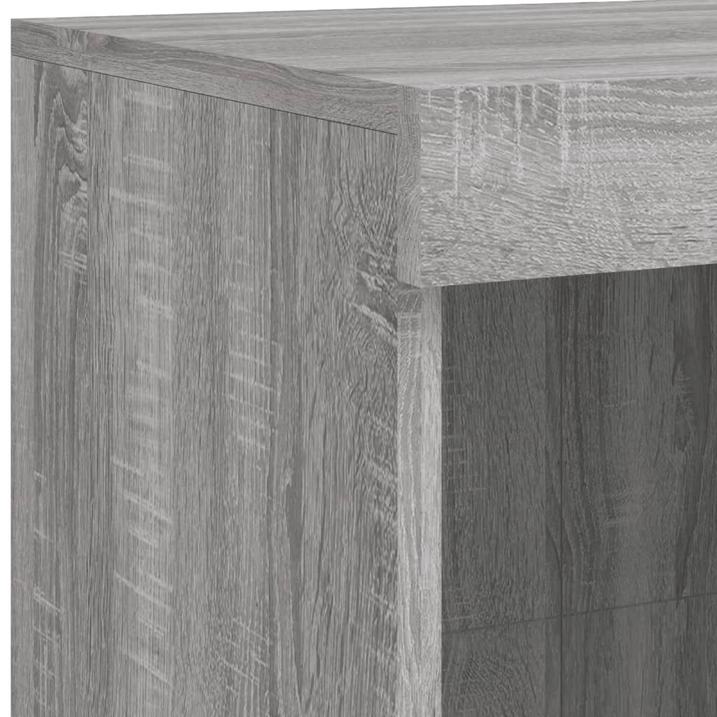 Dressoir Met Led-Verlichting 202X37X00 Cm Eiken Grijs sonoma