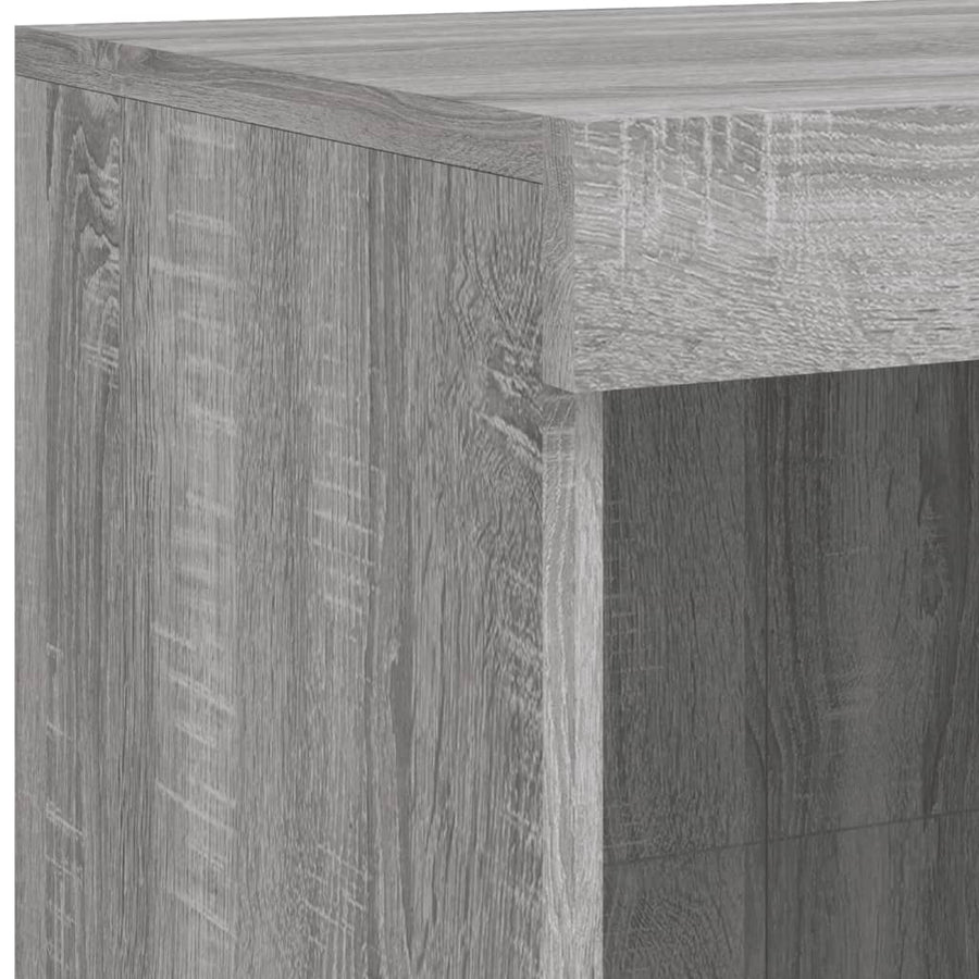 Dressoir Met Led-Verlichting 202X37X00 Cm Eiken Grijs sonoma