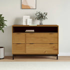 Chest of Drawers FLAM 110x40x80 cm Solid Pine