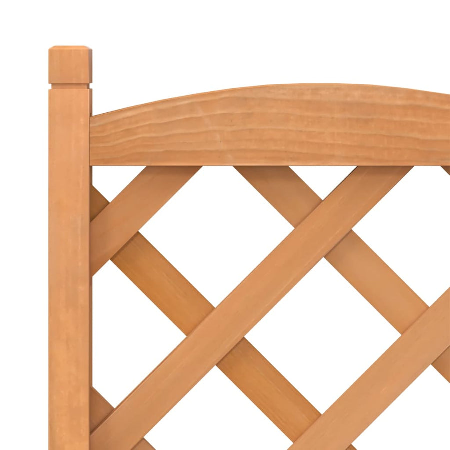 Plantenbak Massief Vurenhout Bruin 40 x 30 x 97.5 cm met latwerk en wielen