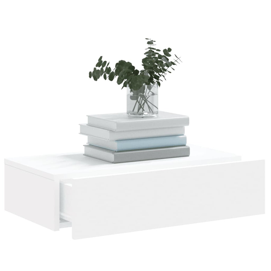 Tv-meubel met LED-verlichting 60x35x15,5 cm wit 60 x 35 x 15.5 cm Wit