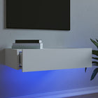 Tv-meubel 60x35x15,5 cm wit met led-verlichting