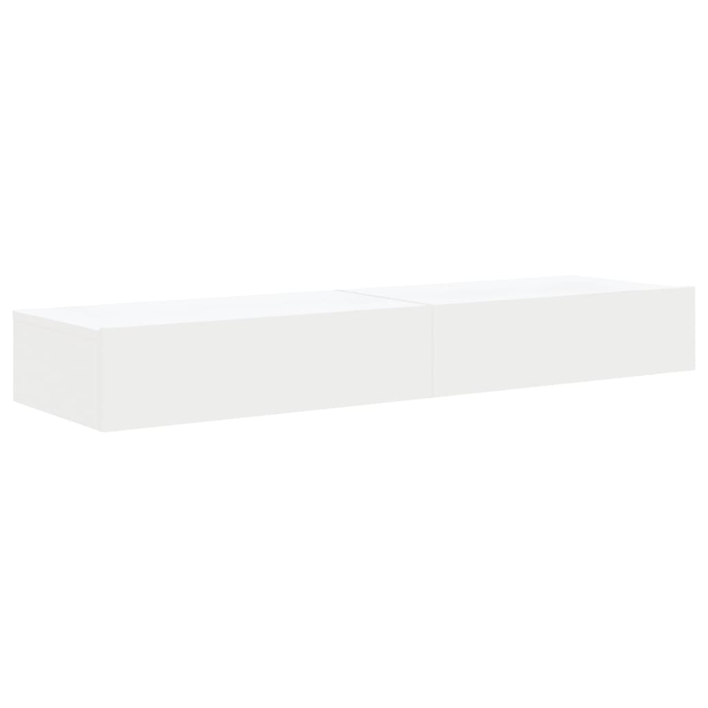 Tv-meubelen 2 st met LED-verlichting 60x35x15,5 cm wit 2 60 x 35 x 15.5 cm Wit