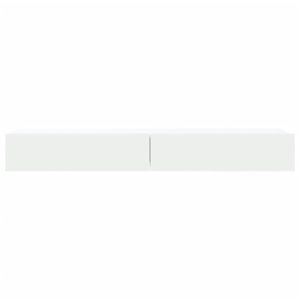 Tv-meubelen 2 st met LED-verlichting 60x35x15,5 cm wit 2 60 x 35 x 15.5 cm Wit