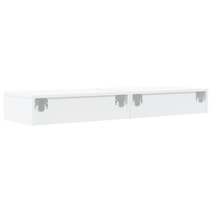 Tv-meubelen 2 st met LED-verlichting 60x35x15,5 cm wit 2 60 x 35 x 15.5 cm Wit