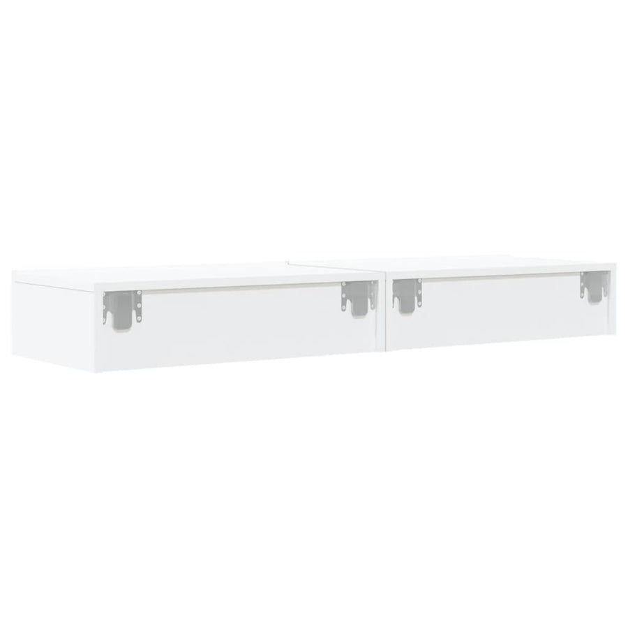 Tv-meubelen 2 st met LED-verlichting 60x35x15,5 cm wit 2 60 x 35 x 15.5 cm Wit