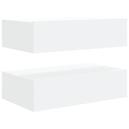 Tv-meubelen 2 st met LED-verlichting 60x35x15,5 cm wit 2 60 x 35 x 15.5 cm Wit