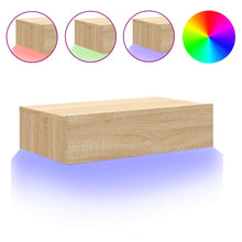 Tv-meubel met LED-verlichting 60x35x15,5 cm sonoma eikenkleurig 60 x 35 x 15.5 cm Sonoma eiken