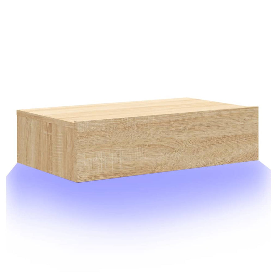 Tv-meubel met LED-verlichting 60x35x15,5 cm sonoma eikenkleurig 60 x 35 x 15.5 cm Sonoma eiken
