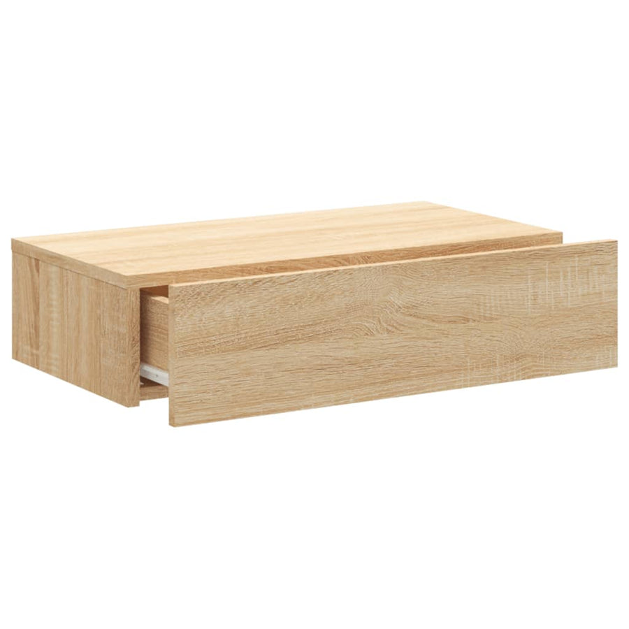 Tv-meubel met LED-verlichting 60x35x15,5 cm sonoma eikenkleurig 60 x 35 x 15.5 cm Sonoma eiken