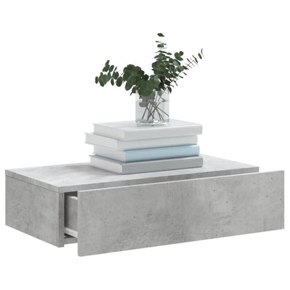 Tv-meubel met LED-verlichting 60x35x15,5 cm betongrijs 60 x 35 x 15.5 cm Betongrijs