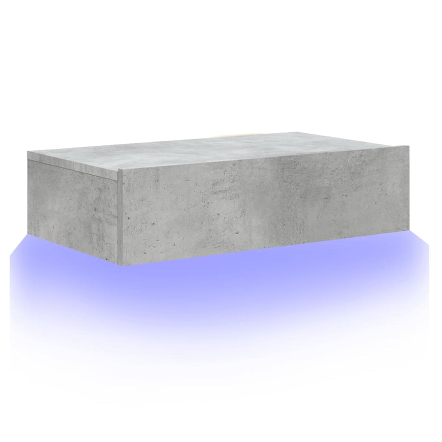 Tv-meubel met LED-verlichting 60x35x15,5 cm betongrijs 60 x 35 x 15.5 cm Betongrijs