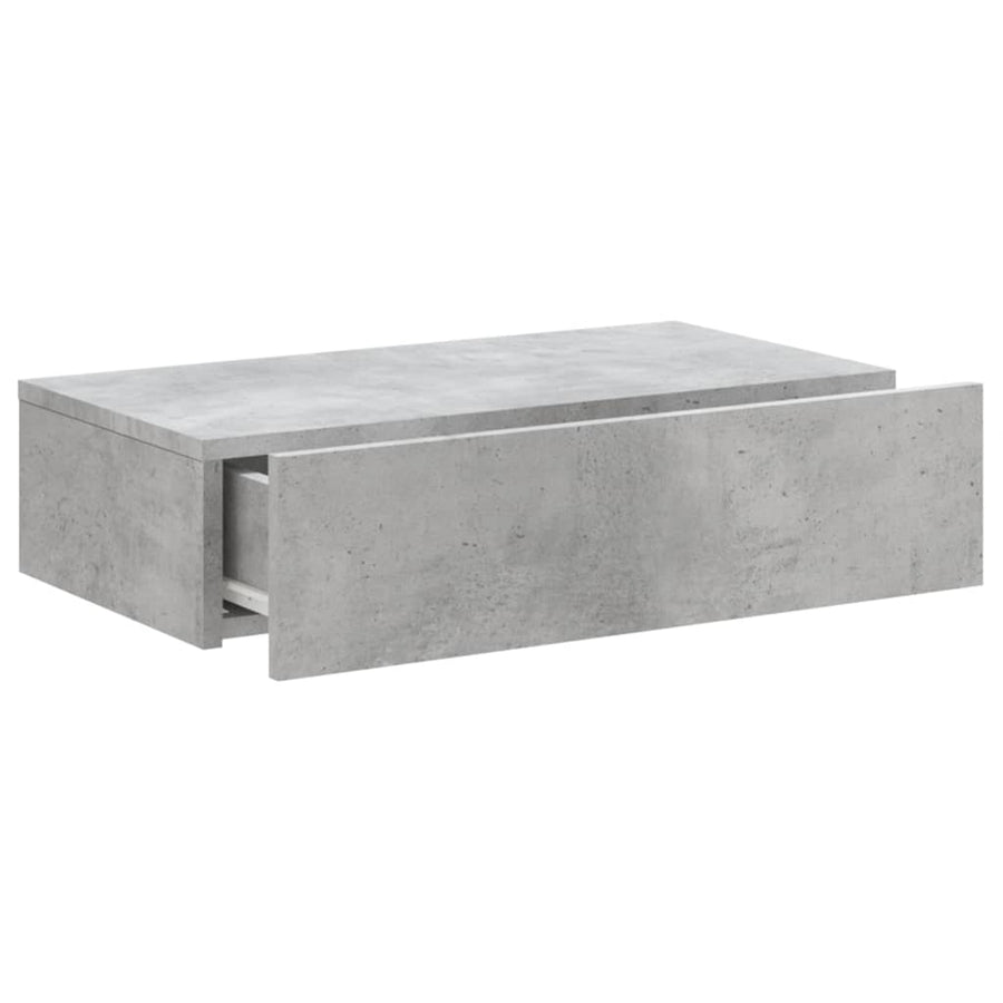 Tv-meubel met LED-verlichting 60x35x15,5 cm betongrijs 60 x 35 x 15.5 cm Betongrijs