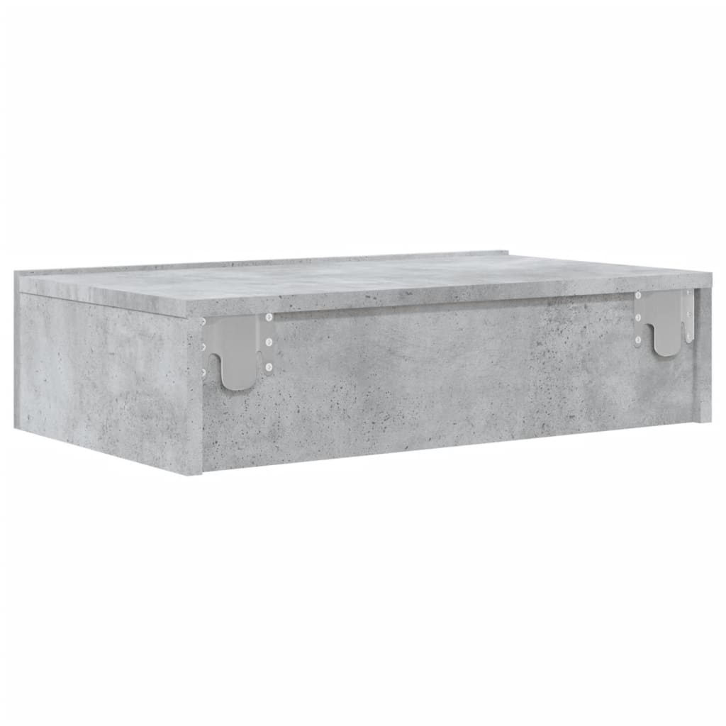 Tv-meubel met LED-verlichting 60x35x15,5 cm betongrijs 60 x 35 x 15.5 cm Betongrijs
