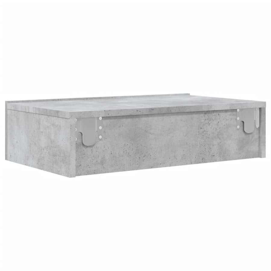 Tv-meubel met LED-verlichting 60x35x15,5 cm betongrijs 60 x 35 x 15.5 cm Betongrijs