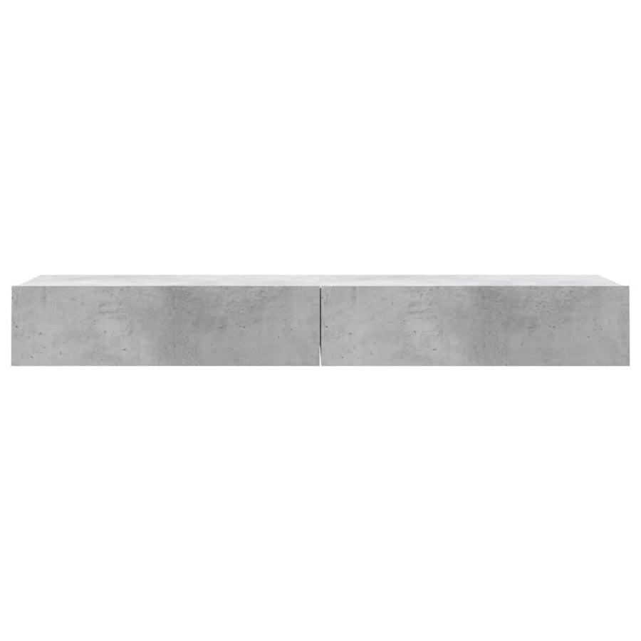 Tv-meubels met LED-verlichting 2 st 60x35x15,5 cm betongrijs 2 60 x 35 x 15.5 cm Betongrijs