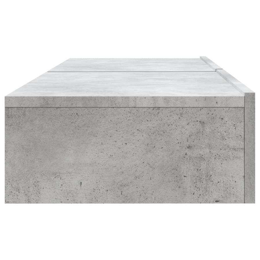 Tv-meubels met LED-verlichting 2 st 60x35x15,5 cm betongrijs 2 60 x 35 x 15.5 cm Betongrijs