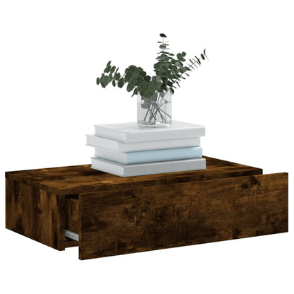 Tv-meubel met LED-verlichting 60x35x15,5 cm gerookt eikenkleur 1 60 x 35 x 15.5 cm Gerookt eiken