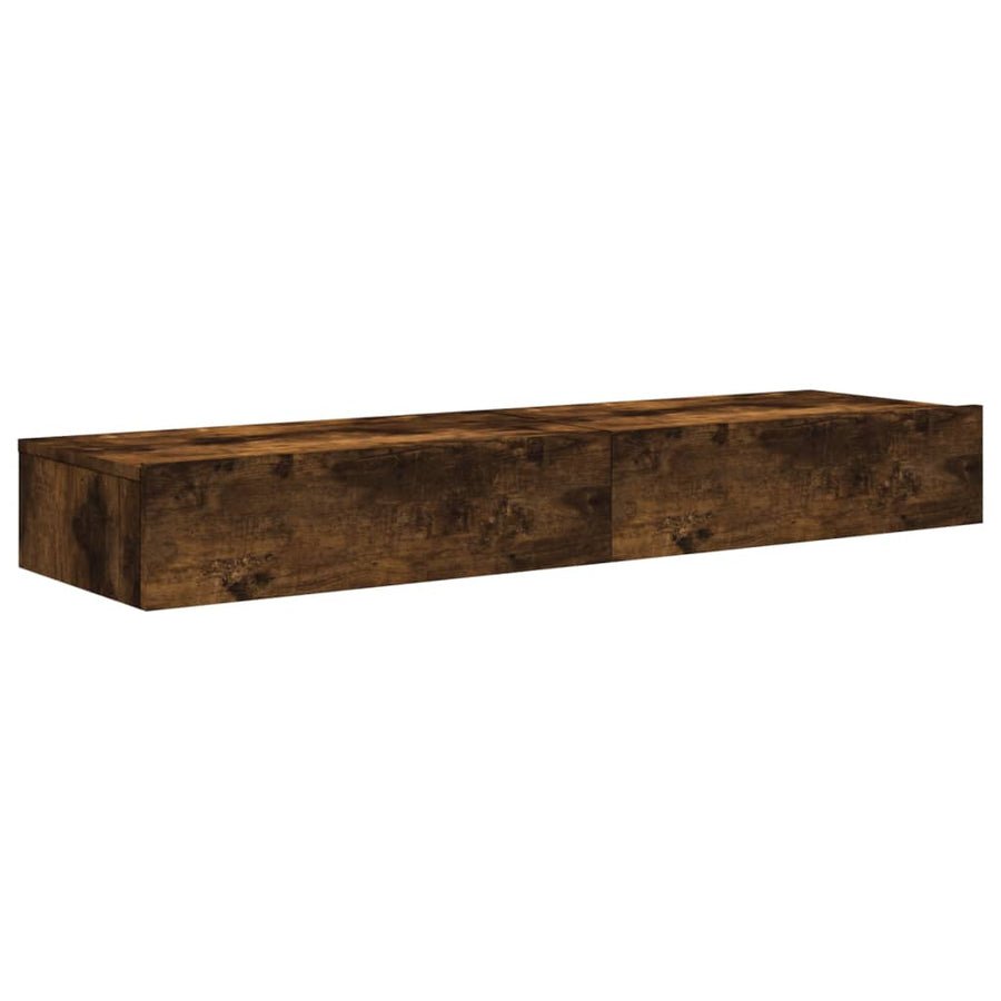 Tv-meubels 2 st met LED 60x35x15,5 cm gerookt eikenkleur 2 60 x 35 x 15.5 cm Gerookt eiken