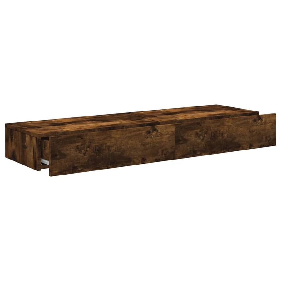Tv-meubels 2 st met LED 60x35x15,5 cm gerookt eikenkleur 2 60 x 35 x 15.5 cm Gerookt eiken