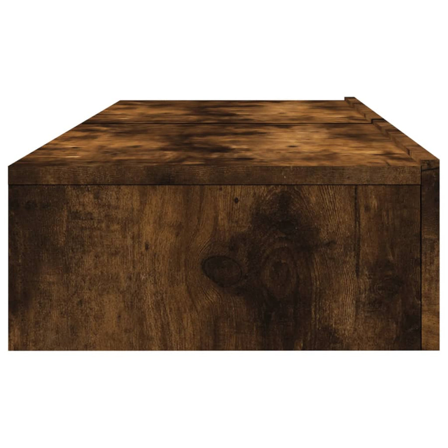 Tv-meubels 2 st met LED 60x35x15,5 cm gerookt eikenkleur 2 60 x 35 x 15.5 cm Gerookt eiken