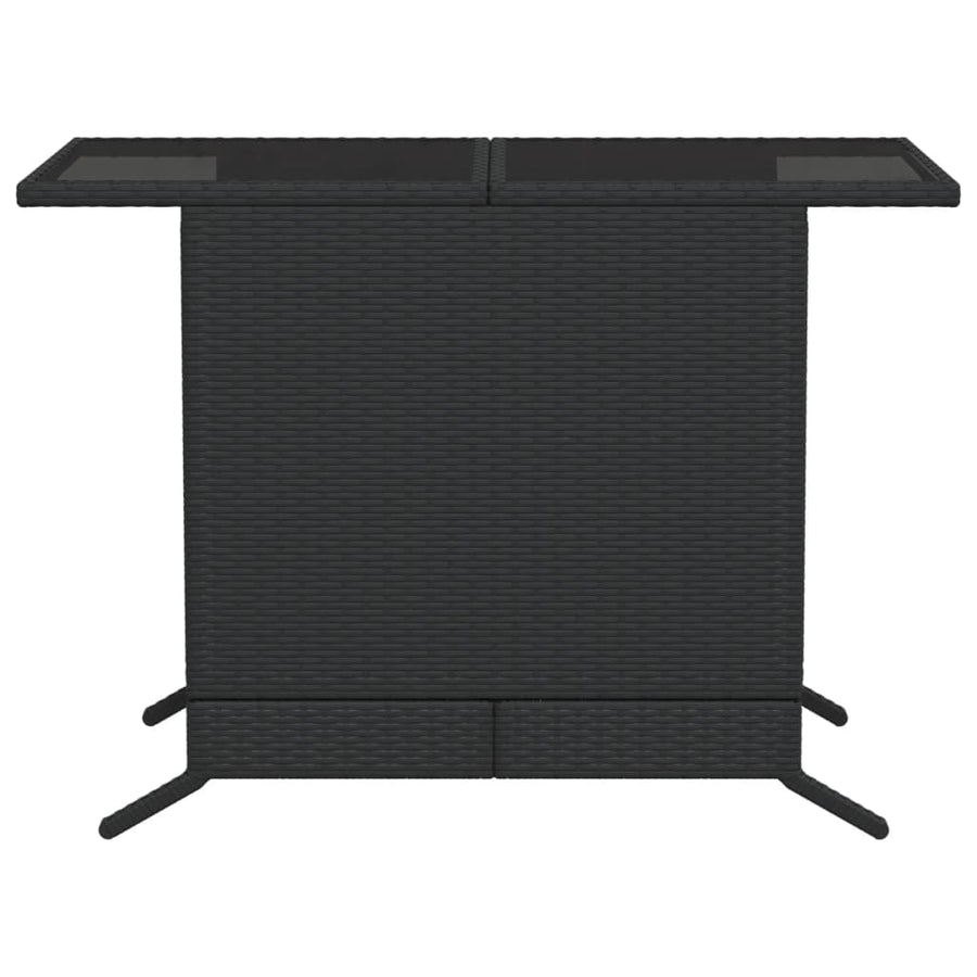3-Delige Bistroset Met Kussens Poly Rattan Zwart