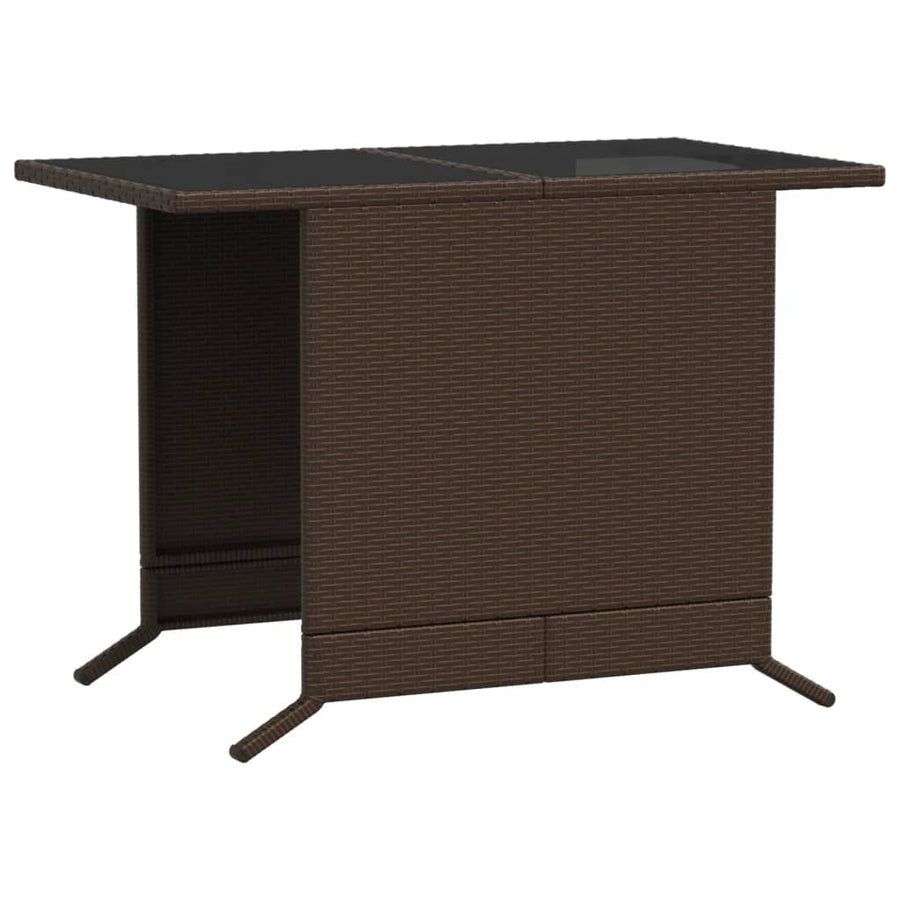 3-Delige Bistroset Met Kussens Poly Rattan Bruin