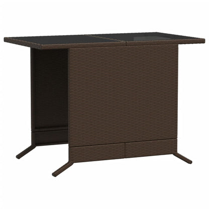 3-Delige Bistroset Met Kussens Poly Rattan Bruin