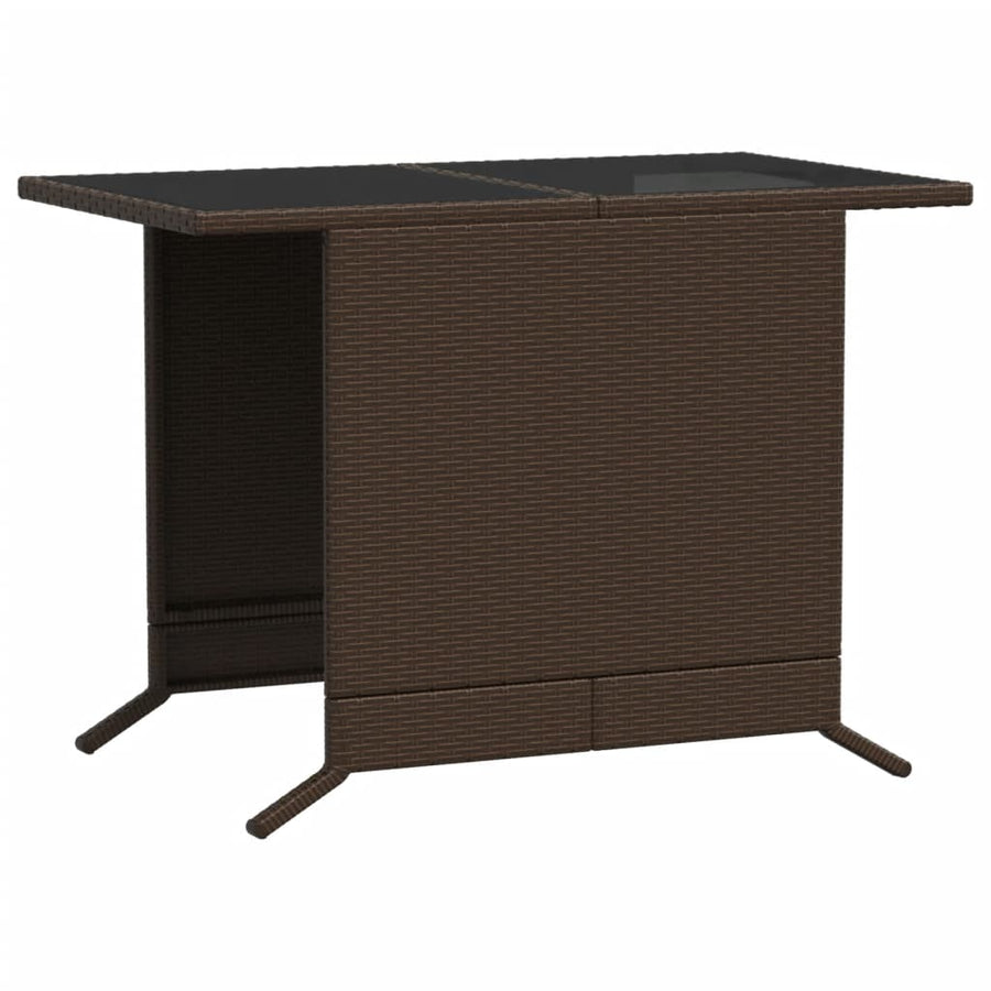 3-Delige Bistroset Met Kussens Poly Rattan Bruin