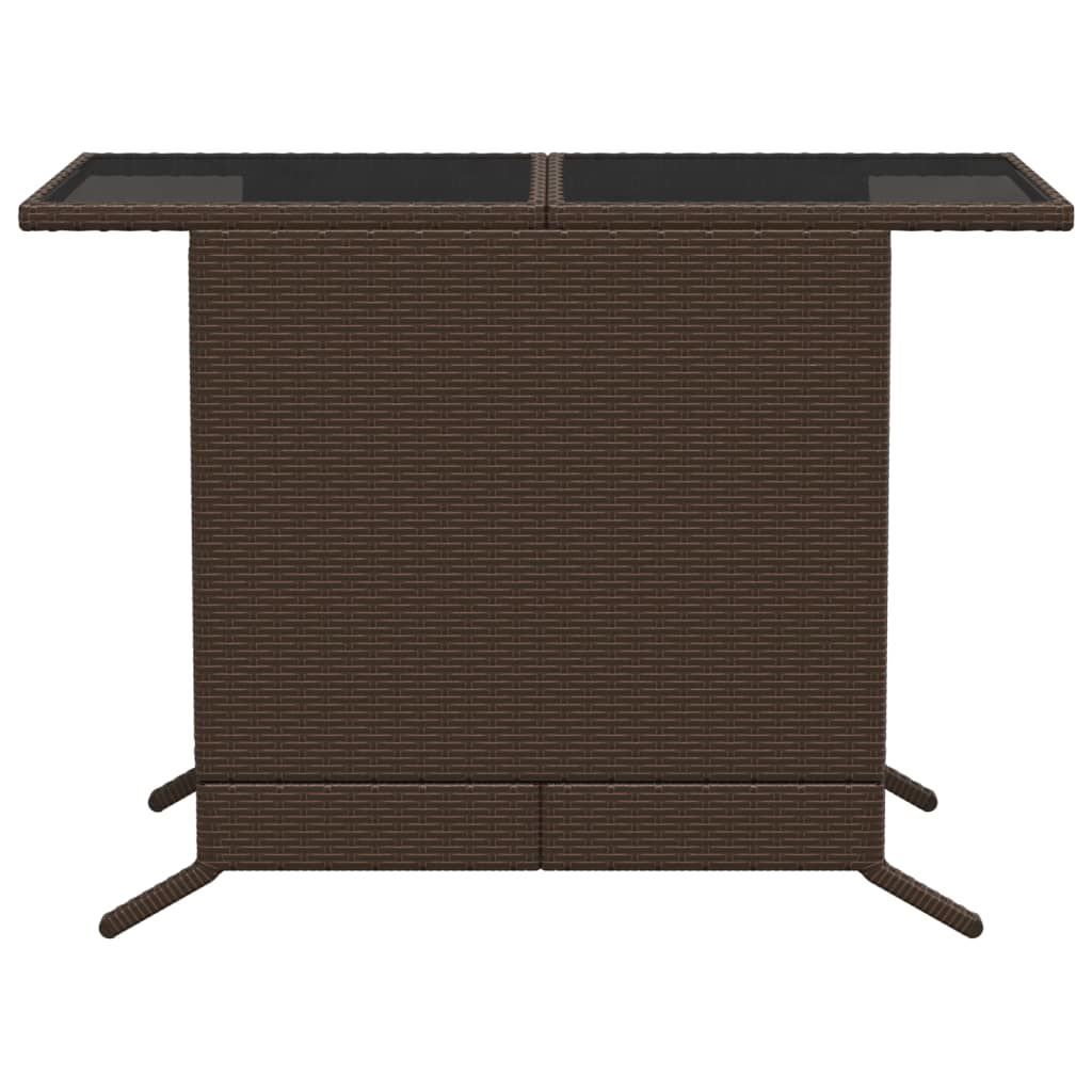 3-Delige Bistroset Met Kussens Poly Rattan Bruin