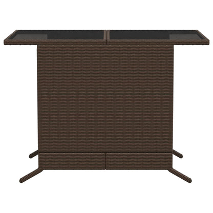 3-Delige Bistroset Met Kussens Poly Rattan Bruin