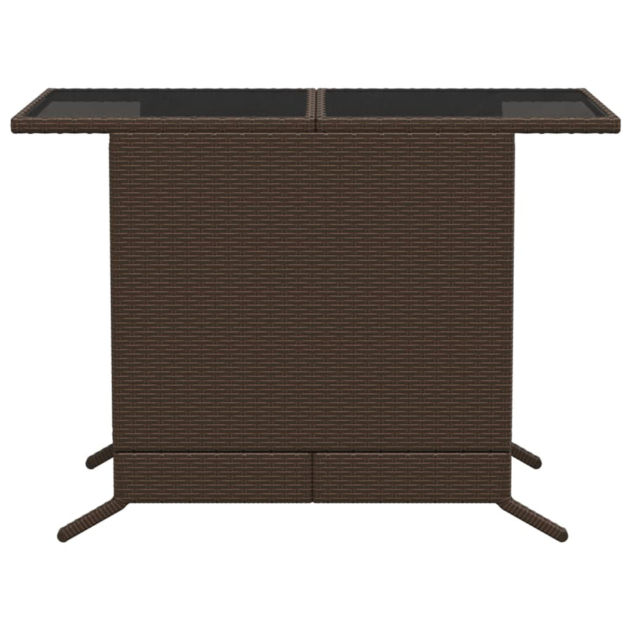 3-Delige Bistroset Met Kussens Poly Rattan Bruin