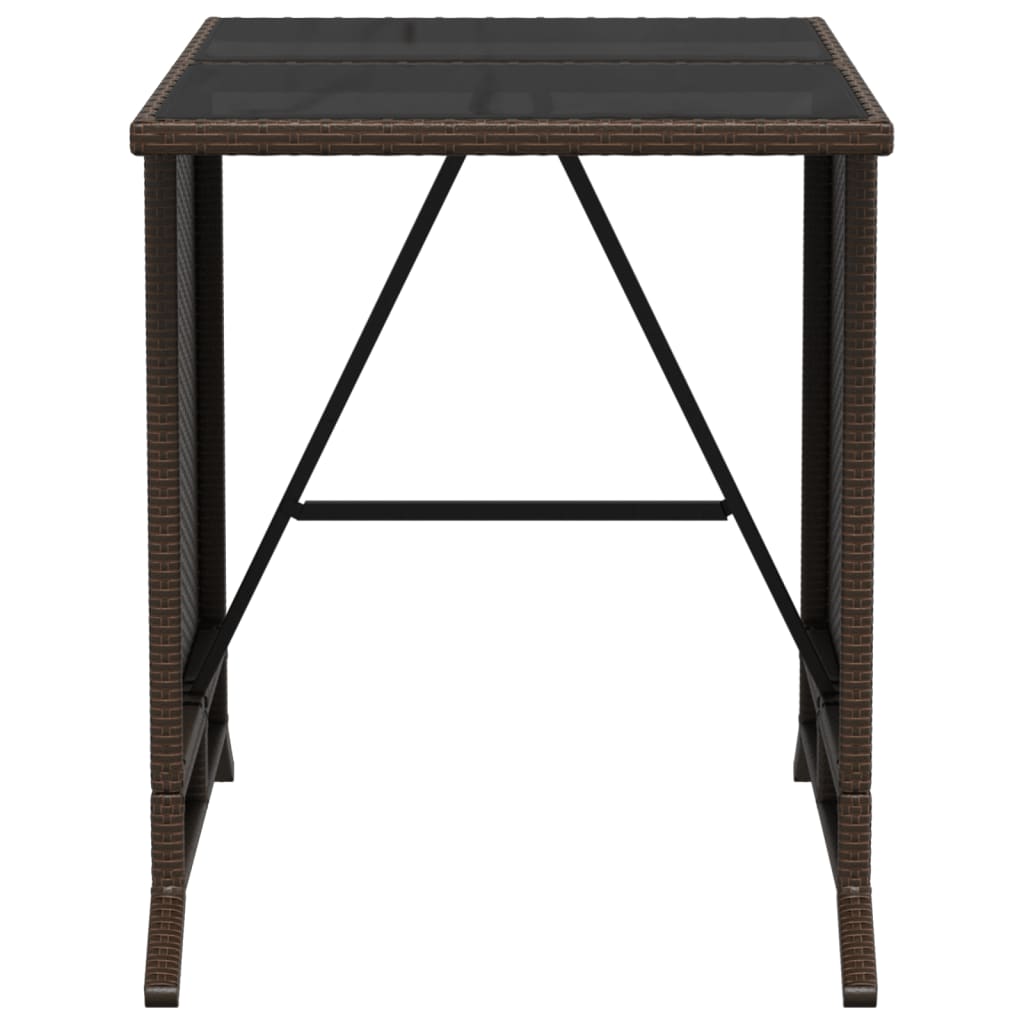 3-Delige Bistroset Met Kussens Poly Rattan Bruin