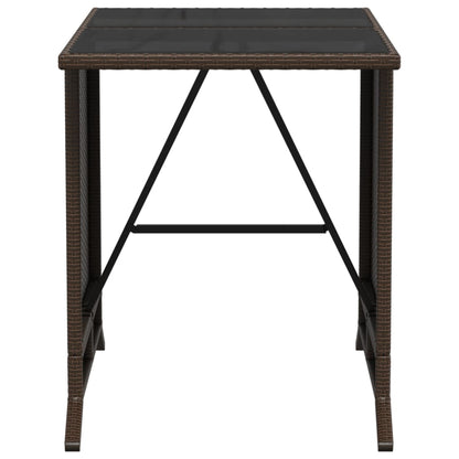3-Delige Bistroset Met Kussens Poly Rattan Bruin