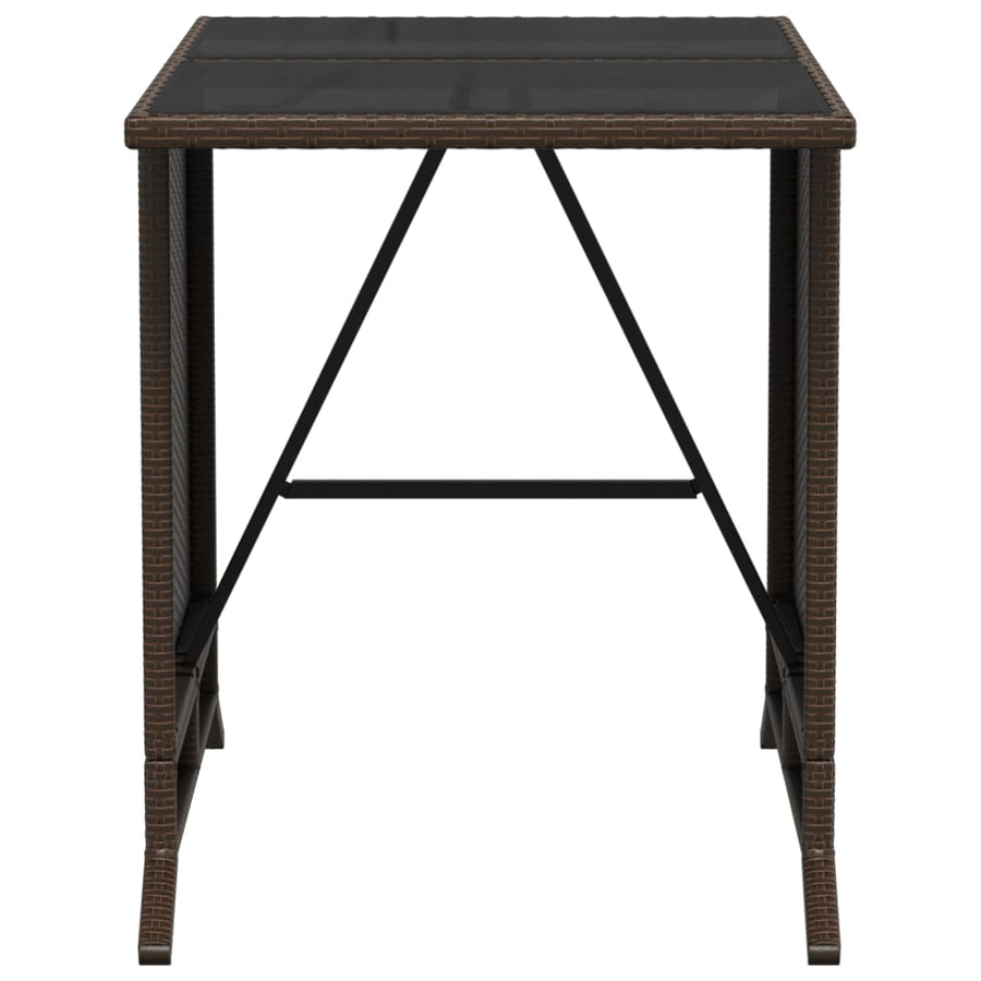 3-Delige Bistroset Met Kussens Poly Rattan Bruin