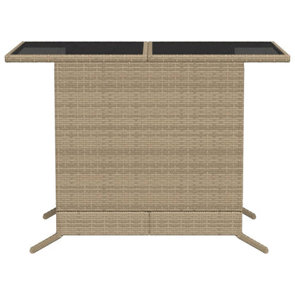 3-Delige Bistroset Met Kussens Poly Rattan Beige