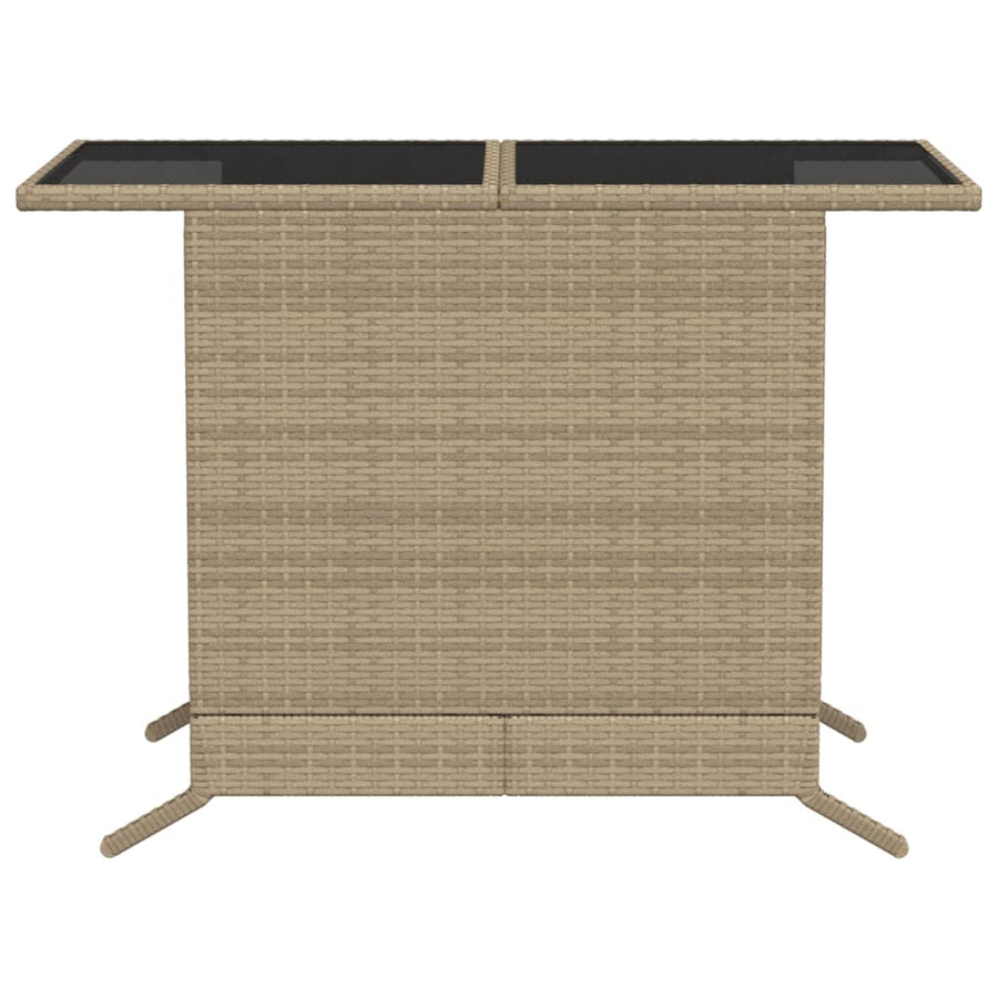 3-Delige Bistroset Met Kussens Poly Rattan Gemengd Beige