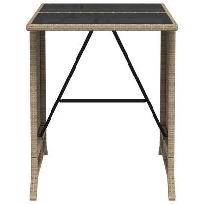 3-Delige Bistroset Met Kussens Poly Rattan Gemengd Beige